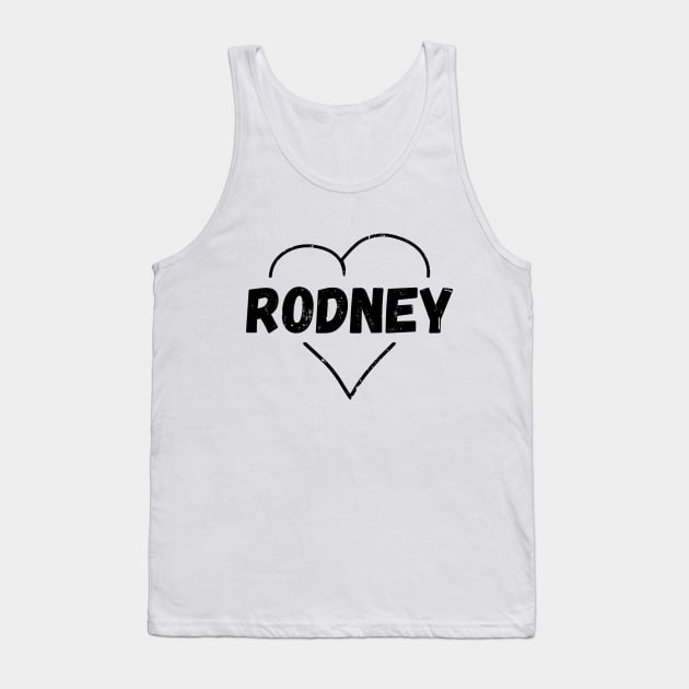 Rodney Name Inside Vintage Heart, Rodney for Valentines Day Tank Top by Liquids